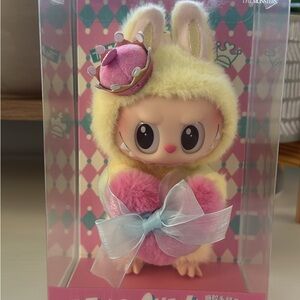 Cute Bunny Plush with Pink and Yellow Accents